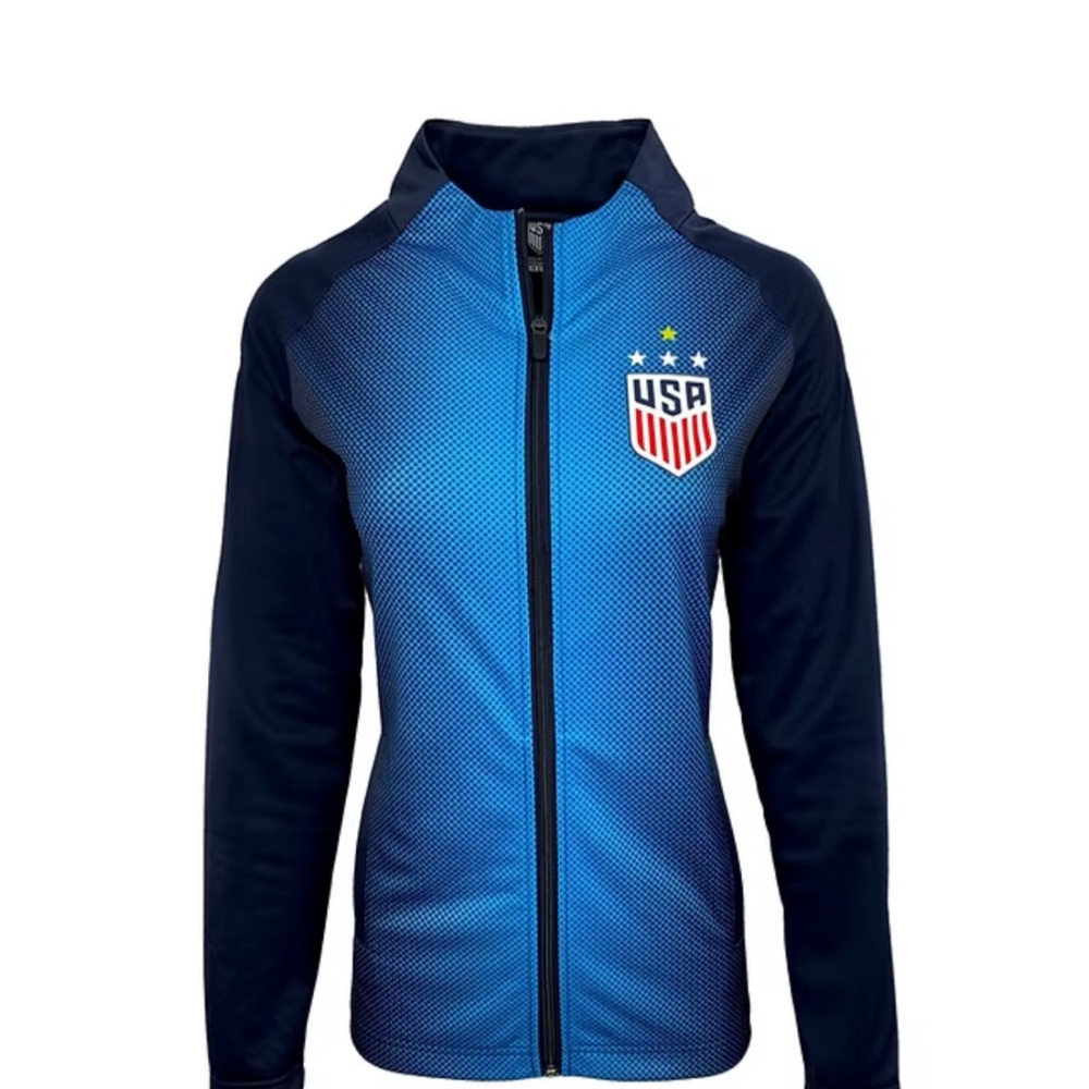 USA Soccer USWNT Track Jacket Youth Medium Team USA Full Zip World Cup Fan Gear